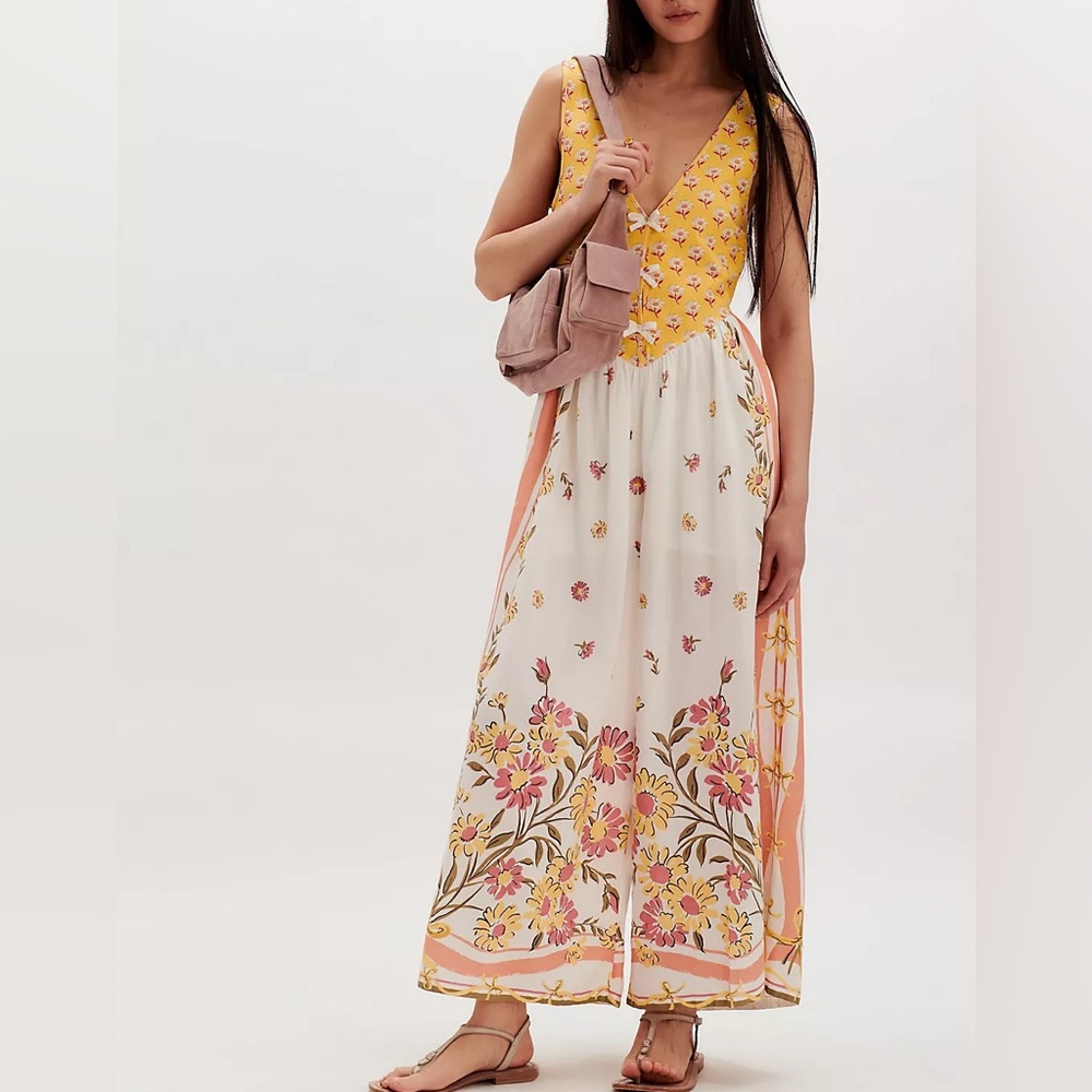 FREE PEOPLE Bali Honeydew Jumpsuit, Size S